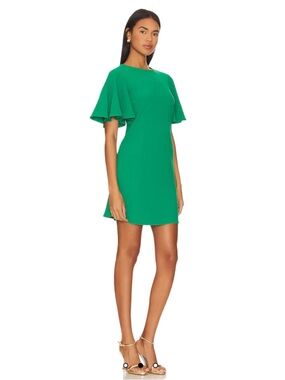 Amanda Uprichard Julietta Mini Dress Green Back Cut-out Size S